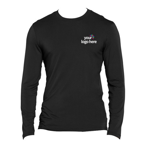 Long Sleeve Underscrub Round Neck T-Shirt Black